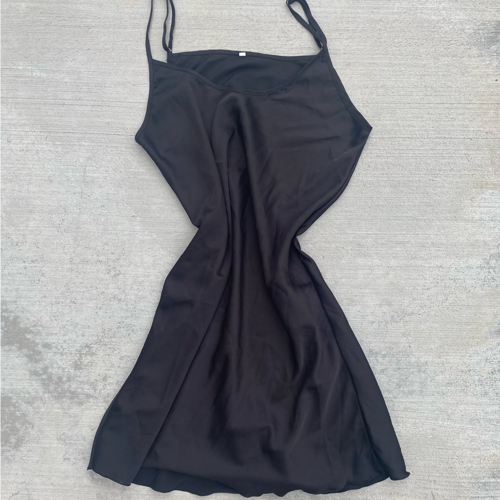 Black slip dress